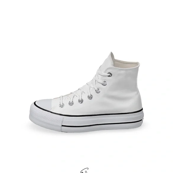 Converse Women's Chuck Taylor All Star Lift Platform Leather High Top Sneaker - Picture 4 of 11